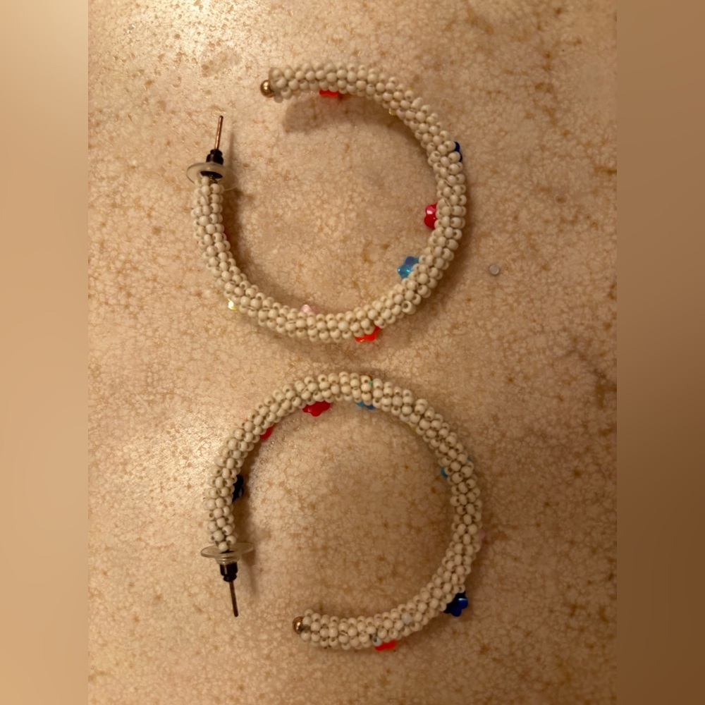 Beaded flower earrings